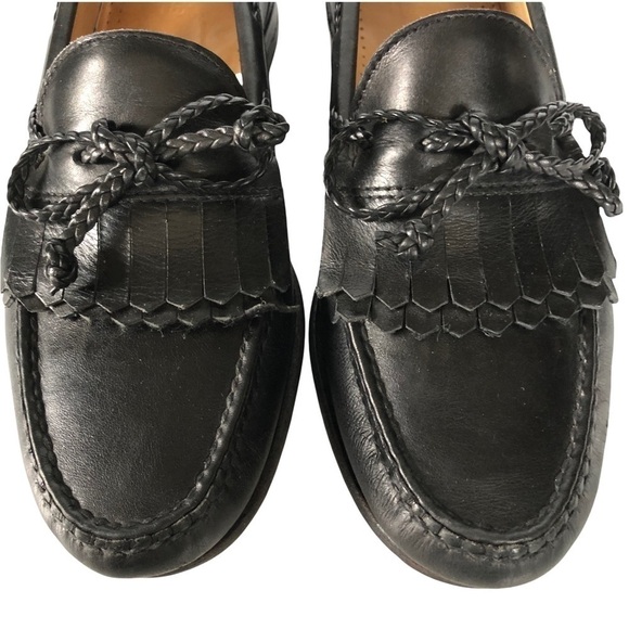 Allen Edmonds Men’s Woodstock Kiltie Tassel Leather Loafers Size 9C Black - Picture 1 of 14